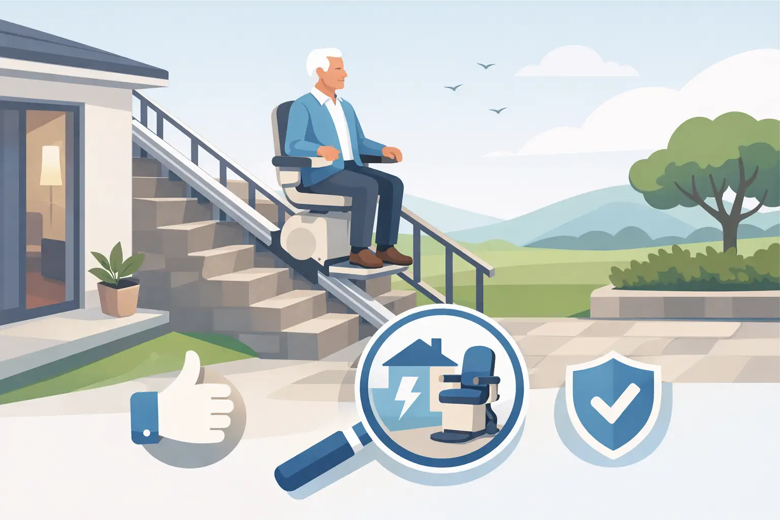 Avis sur le monte-escalier extérieur électrique