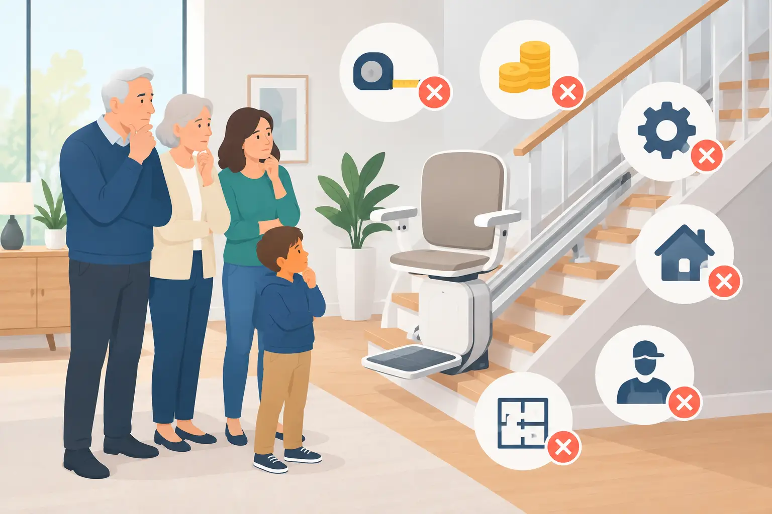 7 erreurs d’achat de monte-escalier familial