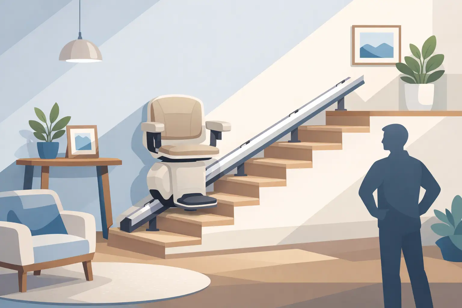 Installer un monte-escalier droit chez soi