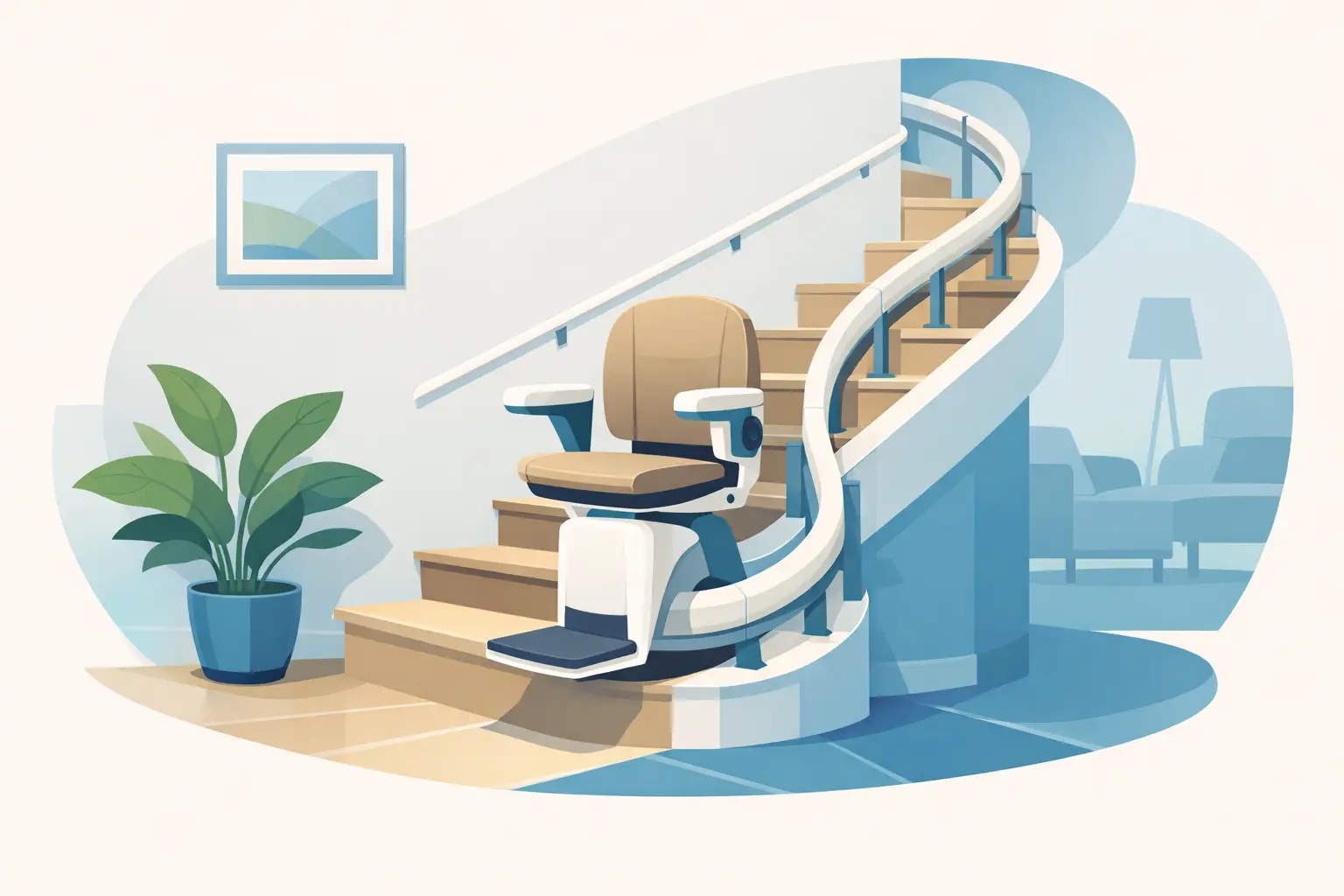 Quel monte-escalier pour escalier tournant ?