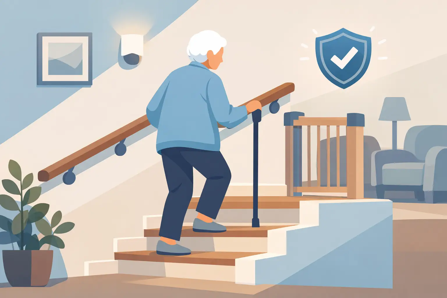 Sécuriser un escalier pour senior chez soi