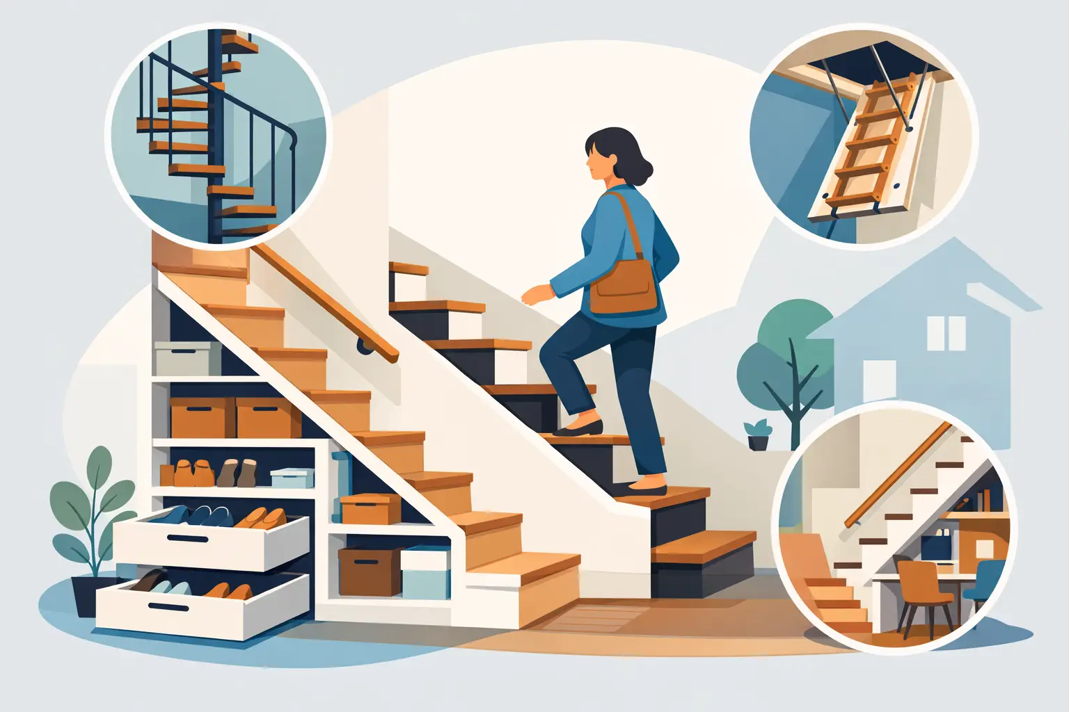 Solutions pour escalier étroit maison