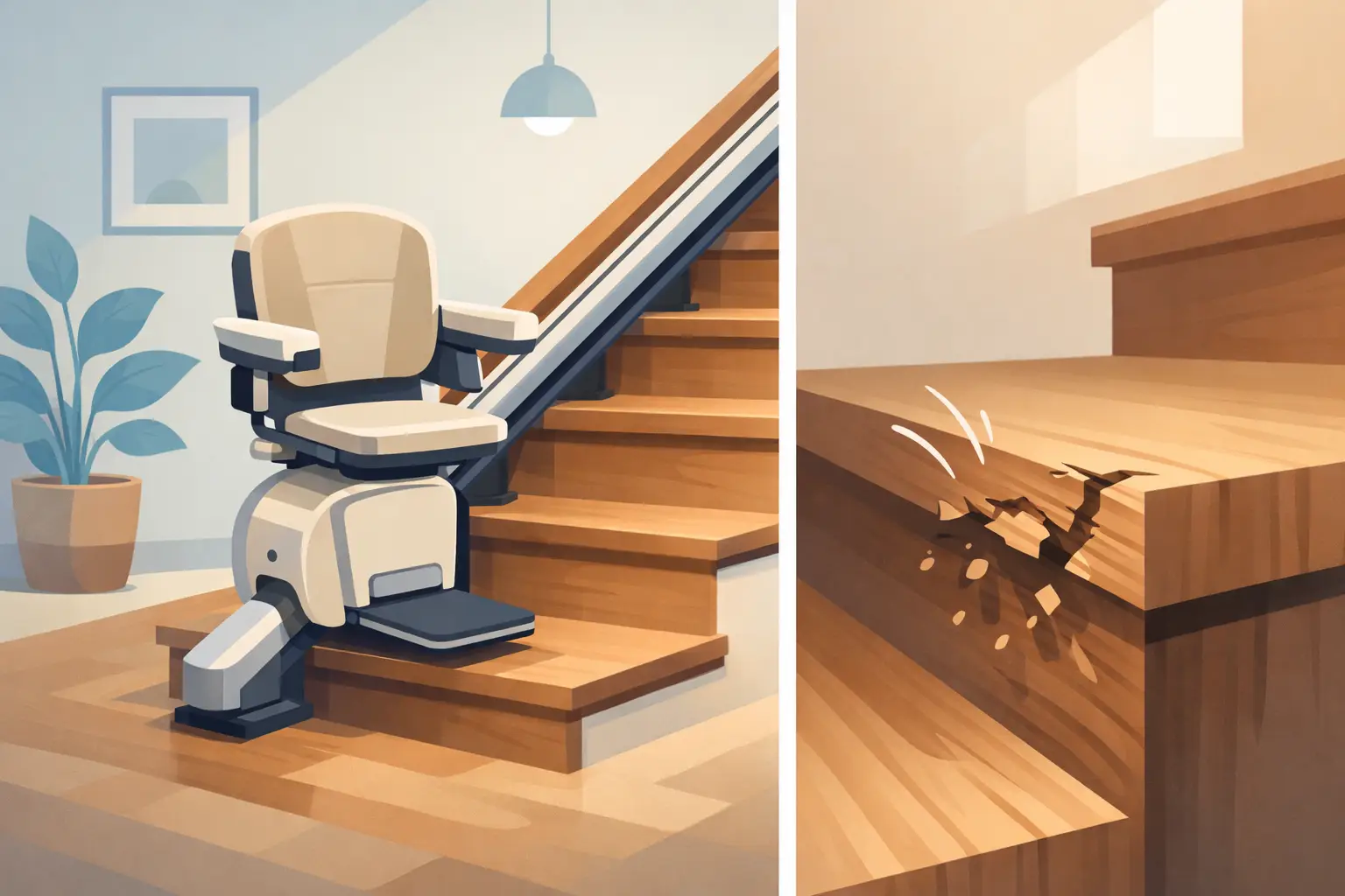 Un monte-escalier abîme-t-il l’escalier ?
